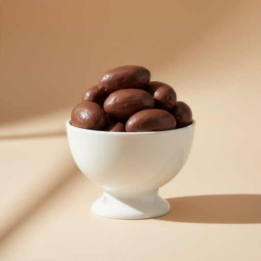 Chocolate Coated Dates with Coconut Stuffing